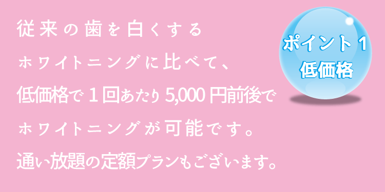 ホワイトニングポイント1